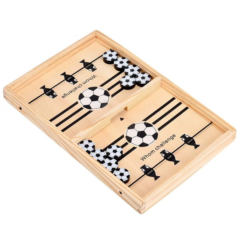 Fast Sling Puck Game 1 Checkerboard And 10 Chess Pieces Set 
