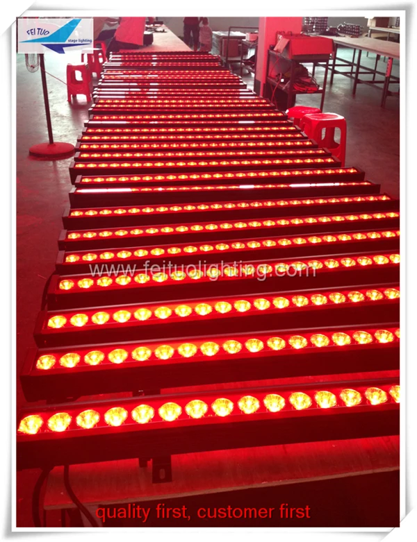 12pieces Led Wall Washer Light Outdoor Waterproof Light Beam Bar Linear Light Washer Wall RGBW 24x10w Floorlight Effect Light