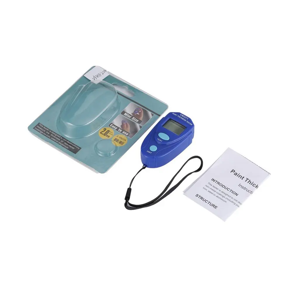 

Mini Coating Digital Painting Thickness Tester Meter Mini LCD Automotive Data Hold Car Coating Thickness Gauge without Battery