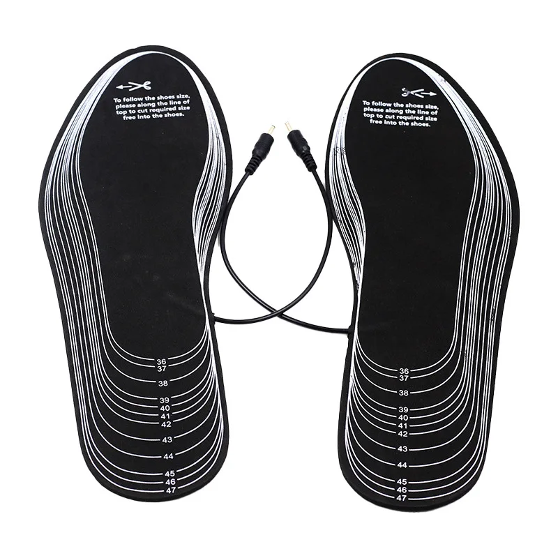 Winter USB Heated Insoles Anti-Bending Cold-Proof And Warm Electrically Heating Foot Warmer Rechargeable Heating Cuttable Unisex
