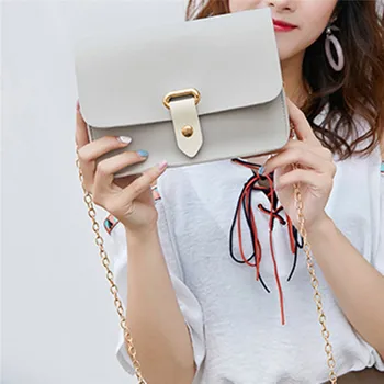 

2020 New Elegant All-Match Bags Korean Version Mini Bag Small Fresh Solid Color Chain Bags Fashion High Quality Small Square Bag