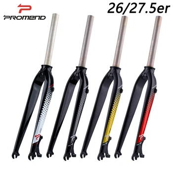 

PROMEND MTB Bike fork carbon fiber Aluminum alloy Super light 26/27.5 er inch fork 100mm Straight Tube 1-1/8" For Mountain Bike