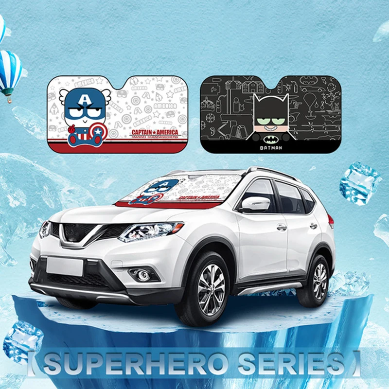 Солнцезащитный козырек на лобовое стекло автомобиля солнцезащитный супер герой