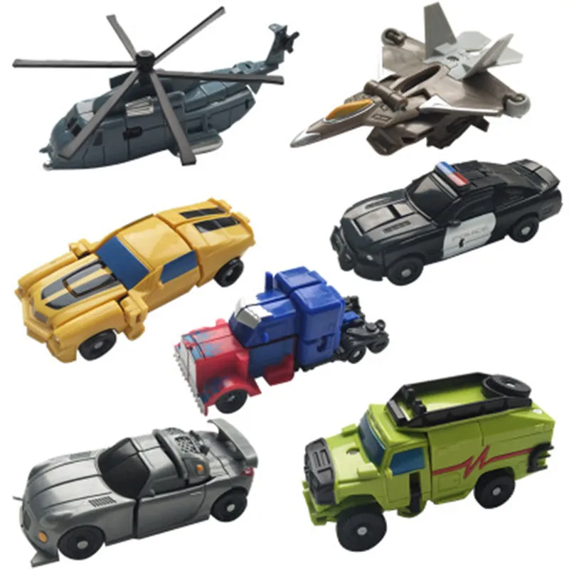 

Children's Deformation Toy Car Building Blocks Assembled Toy Car Developing Brains Anime Image Boy And Girls Best Birthday Gifts