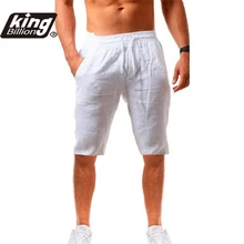 KB 2021 New Men's Cotton Linen Shorts Pants Male Summer Breathable Solid Color Linen Trousers Fitness Streetwear S-3XL