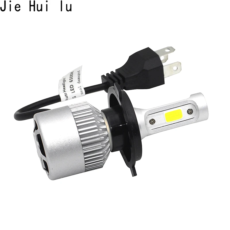 Светодиодный S2 H4 H7 H1 COB светодиодный головной светильник лампы H11 H13 12V 9005 9006 H3 9004 9007 9012 72 Вт 8000LM Автомобильный светодиодный противотуманный светильник 6500K