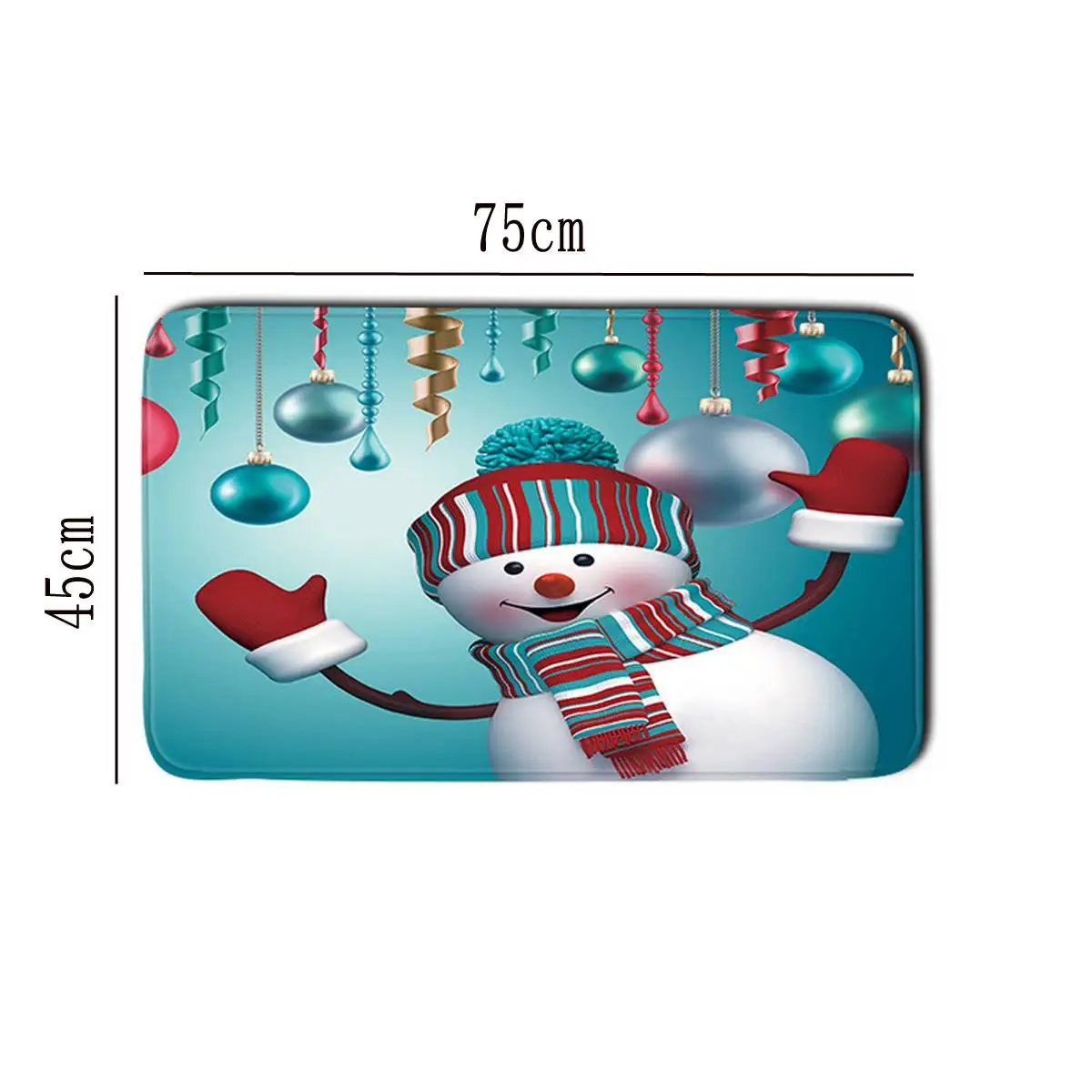 3D Merry Christmas 1 шт. Снеговик колокольчик 75x45 см коврик для ванной нескользящий коврик