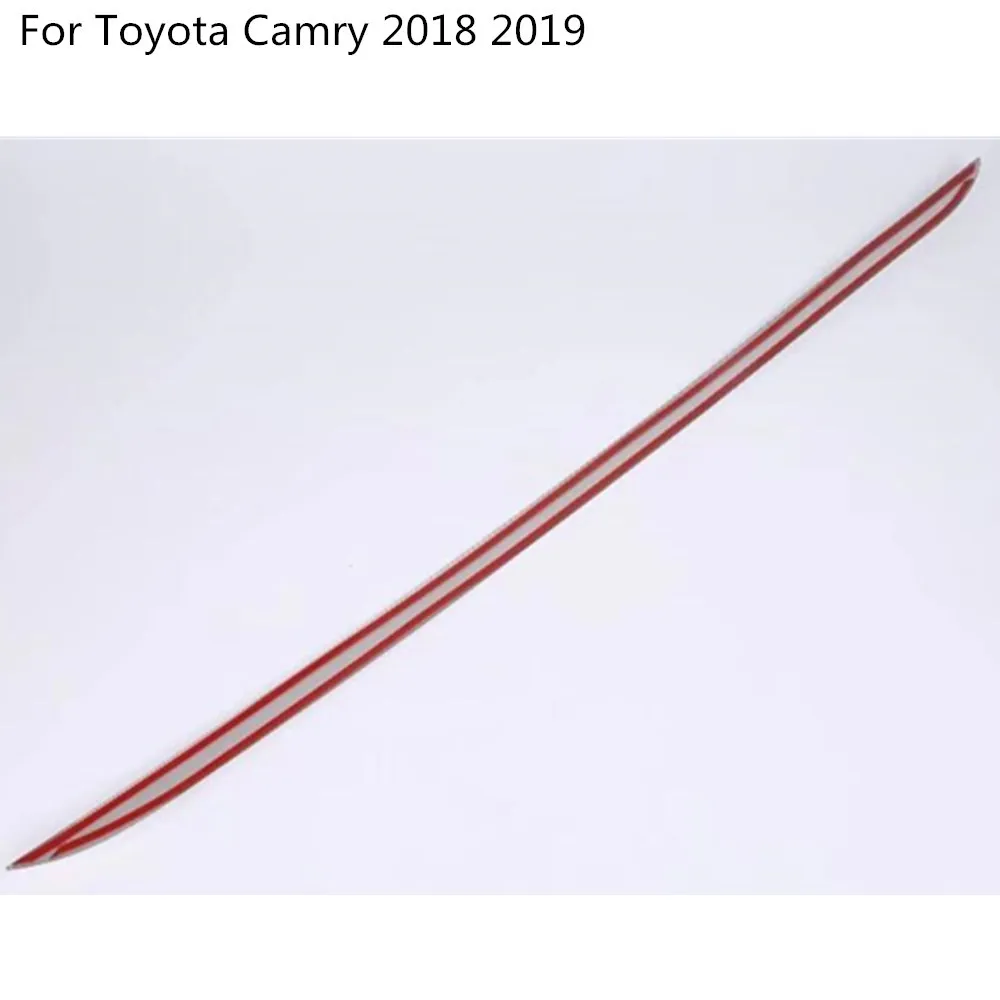 Для Toyota New Camry XV70 крышка Нержавеющая сталь задняя дверь дно багажника Рама плиты отделкой лампа 1 шт