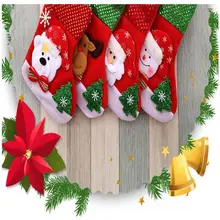 Chaussettes porte bonbons, sacs cadeaux de noël, décoration de cheminée, nouvel an, chaussettes de noël pour la maison