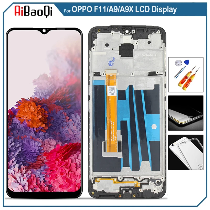 

ЖК-дисплей с сенсорным экраном и дигитайзером в сборе для OPPO F11 CPH1913 CPH1911 6,53 дюйма OPPO A9/A9X с заменой рамки