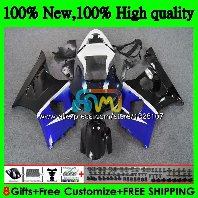 Корпус для SUZUKI GSXR-1000 GSXR1000 03 цвет синий, черный; большие размеры 04 41BS. 88 1000CC GSX-R1000 GSX R1000 03 04 K3 GSXR 1000 CC 2003 2004 Обтекатель