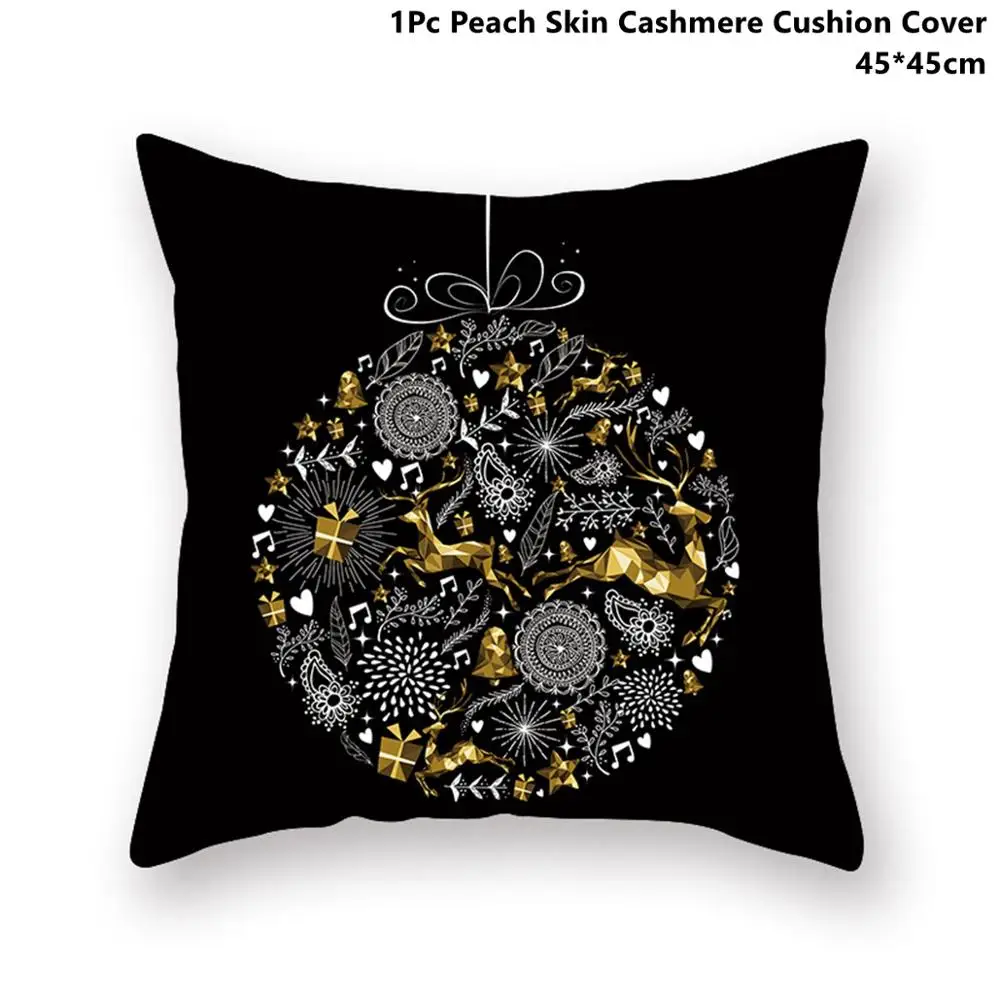 Xmas Pillowcase 22 Taoup золотой черный Снежинка Счастливого Рождества наволочка Рождественский Декор для дома Декор для рождества украшения Xmas Noel Санта Клаус - Цвет: Xmas Pillowcase 22