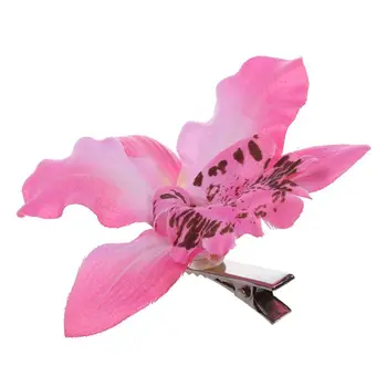 

New Bridal Wedding Orchid Flower Hair Clip Barrette Women Girls Accessories 1pcs Pink
