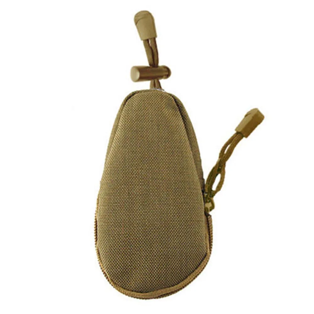 Хаки 1 шт. модная Мини Тактическая Военная Сумка molle EDC нейлоновая маленькая сумка для денег ключ пакет кошелек сумка нейлоновая с Кулиской - Цвет: Хаки