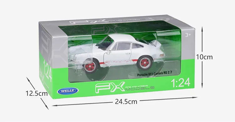 Welly 1/24 1:24 1973 Porsche 911 Carrera RS спортивный гоночный автомобиль Транспортное средство литье под давлением дисплей Модель игрушки на день рождения для детей мальчиков и девочек
