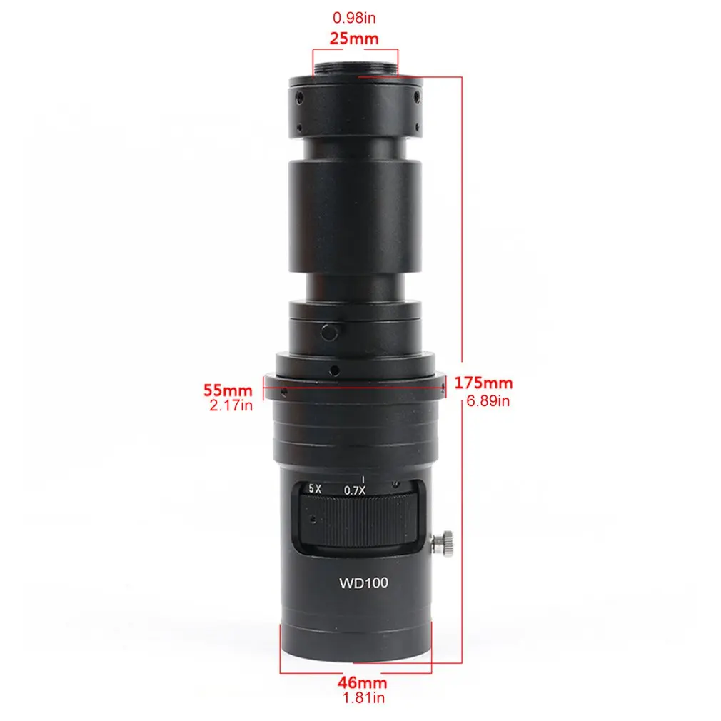 

Ultra-clear 0.7-5.0X Continue Zoom 200 Keer Single-buis Elektronenmicroscoop Video Optische Lens Kan Worden vergrendeld