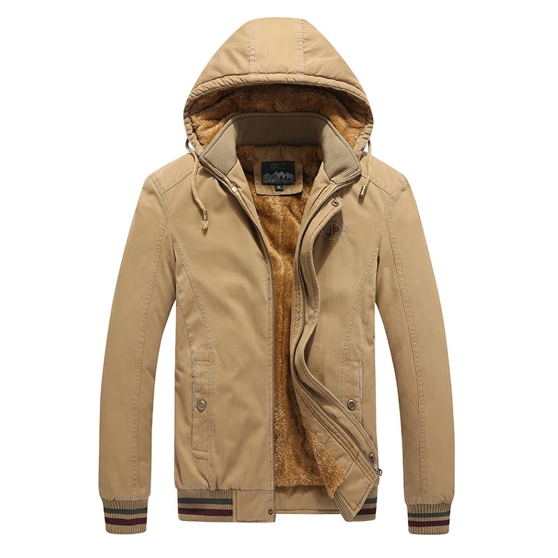 Men's jacket Streetwear Mens Jackets and Coats Casual Men's Winter Jacket Solid Thick Parka Men Cotton Warm Men's Jackets L-4XL