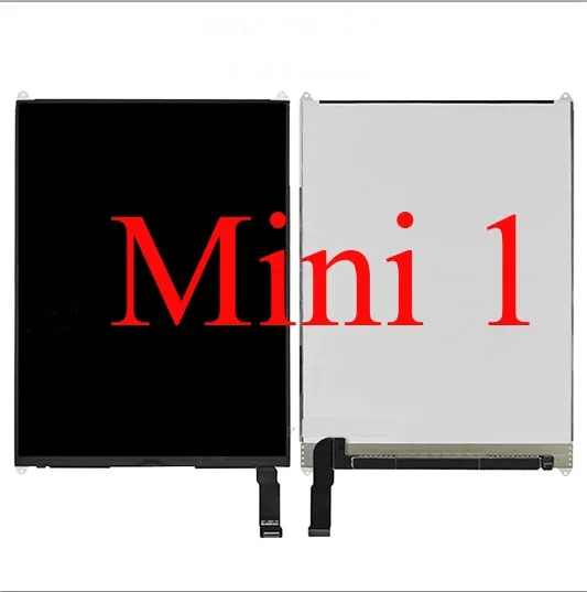 Для iPad Mini 1 2 Mini1 Mini2 A1432 A1454 A1455 A1489 A1490 A1491 ЖК-сенсорный экран дигитайзер+ IC чип Разъем Flex+ кнопка - Цвет: mini1 lcd