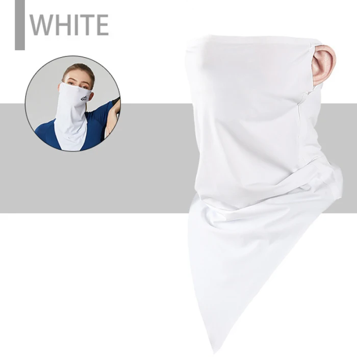 Outdoor Face Mask Breathable Viscose Fiber Sun Dust Mask Neck Bandana for Riding Skiing C55K Sale