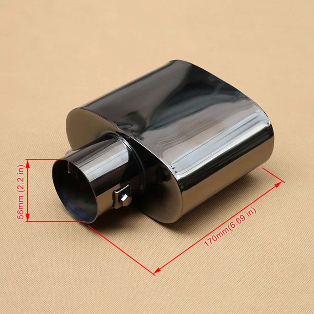 Глушитель из нержавеющей стали задняя труба выхлопная высота 56 мм 2 дюйма вход
