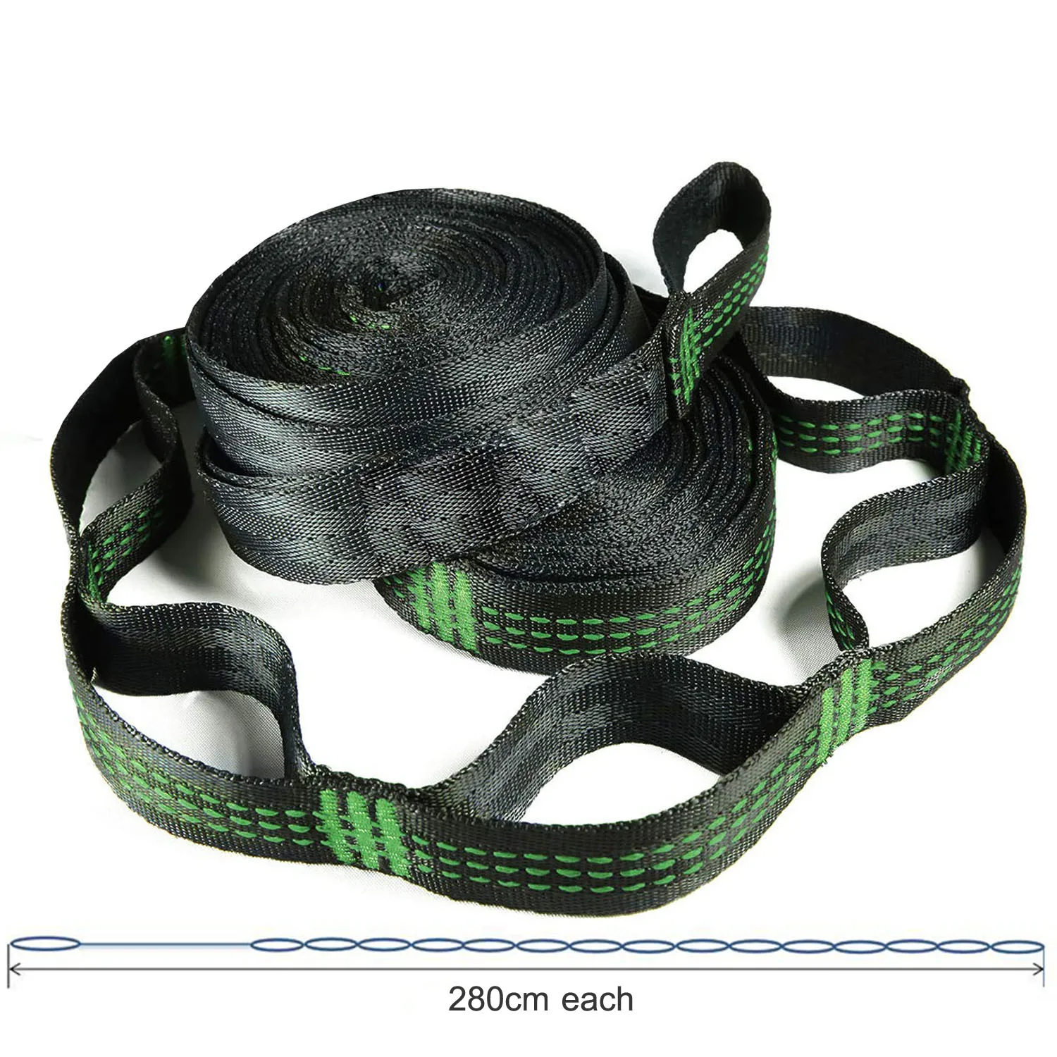2PCS Hammock Straps& Belts Extra Strong & Lightweight Ropes and 600 LBS Breaking Strength, No Stretch Polyester