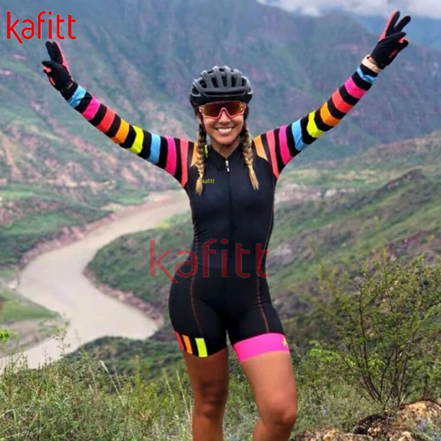 Tuta da ciclismo manica lunga da donna kafiz Pro Summer Mountain Bike  bicicletta Maillot Ropa Running Jersey felpa tuta|Cycling Sets| - AliExpress