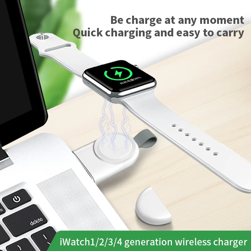 Беспроводная зарядка Apple Watch 2 Вт для iWatch Series 4 3 1 портативные мини USB-кабели