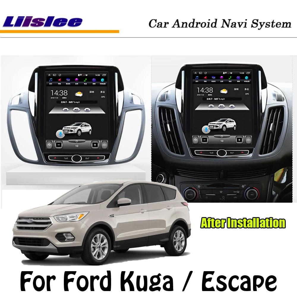 Liislee 10,4 дюймов Android для Ford Kuga/Escape 2013~ стерео Tesla экран Carplay gps Navi карта навигация Мультимедиа