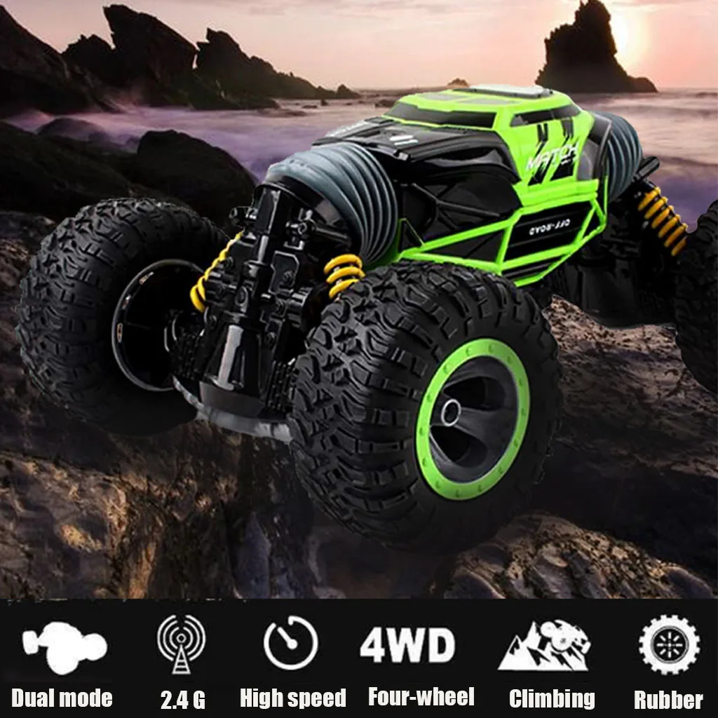 Радиоуправляемые светодиодные игрушки, радиоуправляемая машина 2,4 Ghz 1/16 4WD, двухсторонний пульт дистанционного управления, Радиоуправляемый трюк, игрушечный автомобиль, подарки на радиоуправлении D301218