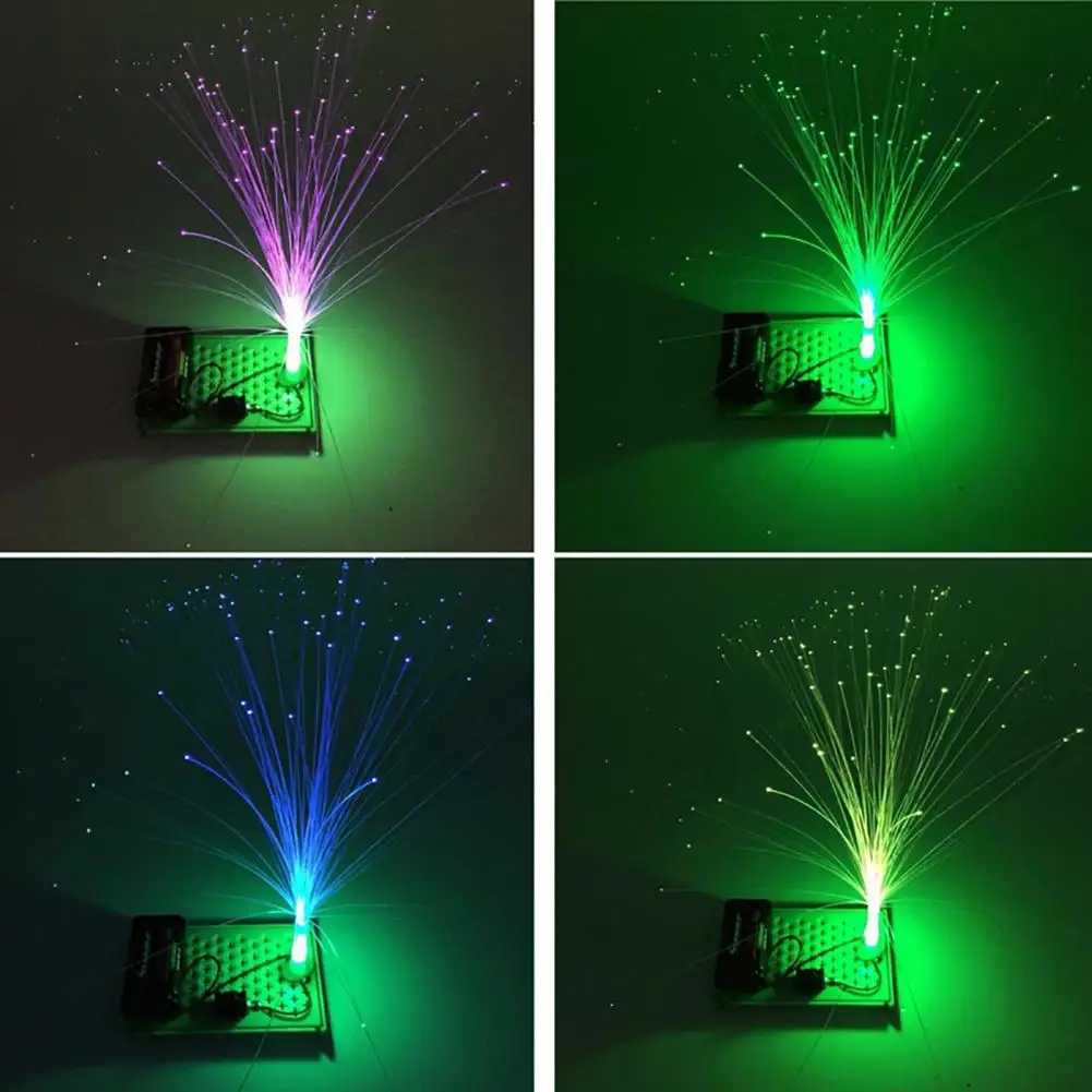 

Students DIY Multicolor Glowing Optic Fiber Light Science Experiment Education Kids Toy DIY Assembled