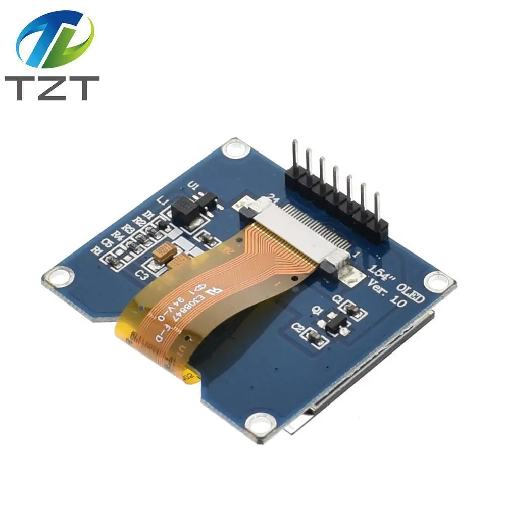 TZT 1 шт. 1,54 дюймов 7PIN белого и синего цвета OLED Экран модуль SSD1309 Drive IC совместимый для SSD1306 SPI Интерфейс 128*64