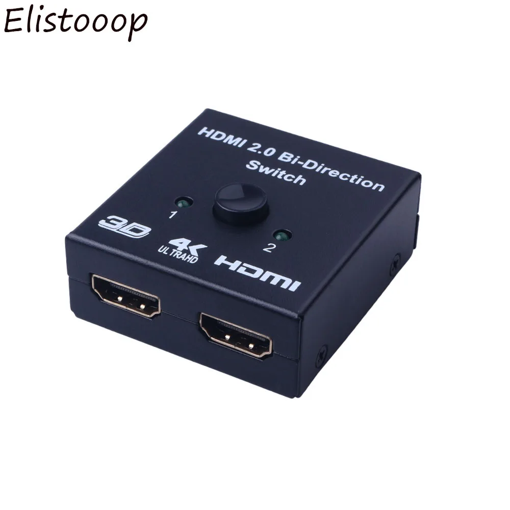 4K 3D HDMI переключатель 2 порта двунаправленный 1x2/2x1 HDMI разделитель, сплиттер Sup порты Ultra HD 4K 1080P HDR HDCP для PS4 Xbox HDTV