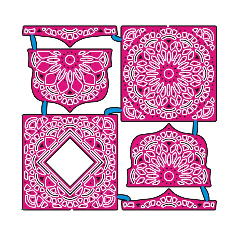 

New 3D 2019 Metal Cutting Dies and In Scrapbooking For Paper Card Making Heart Embossing Frames Lace Edge New Dies No Stamp