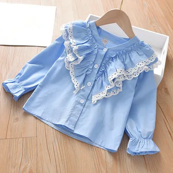 

Children's long sleeve shirts Girl princess fashion shirt