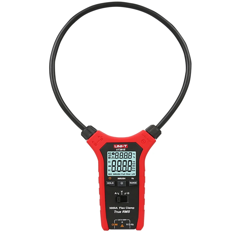 UNI-T UT281A/UT281C/UT281E гибкий клещи True RMS 3000A AC True RMS клещи низкого напряжения дисплей/цифровой удержание/подсветка