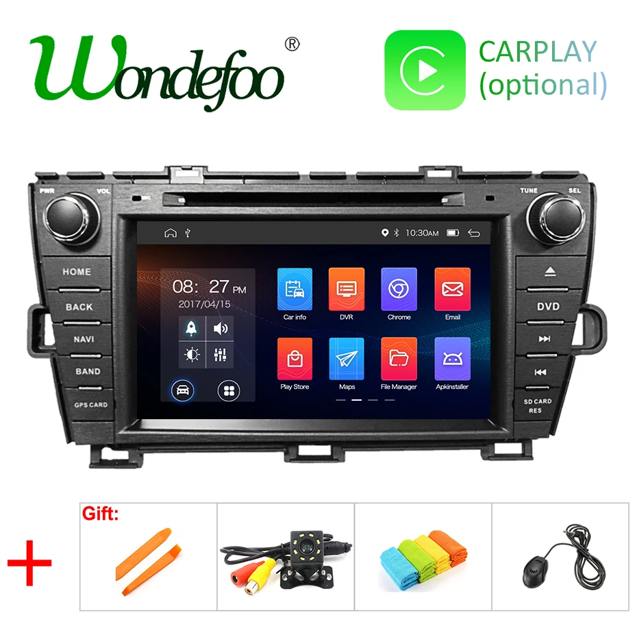 Android 9,0 4G 64G ips DSP AV выход 2 DIN DVD gps Радио для Toyota Prius 2009-2013 Навигация стерео мультимедийный экран плеер
