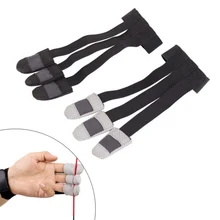 3 пальца лук стрелы стрельба из лука защитный варежки Поддержка гвардии эластичные защита для пальцев спортивные перчатки защитные Охотничьи перчатки