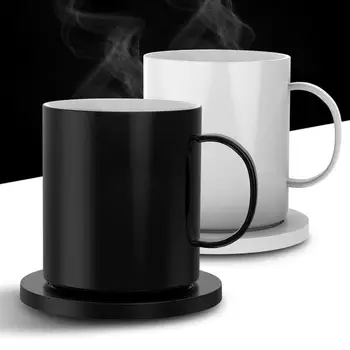 

Smart Wireless Heating Cup Heater Warmer Mat Drinking Water Milk Coffee Mug Set Round Home Tableware Accessories Hot