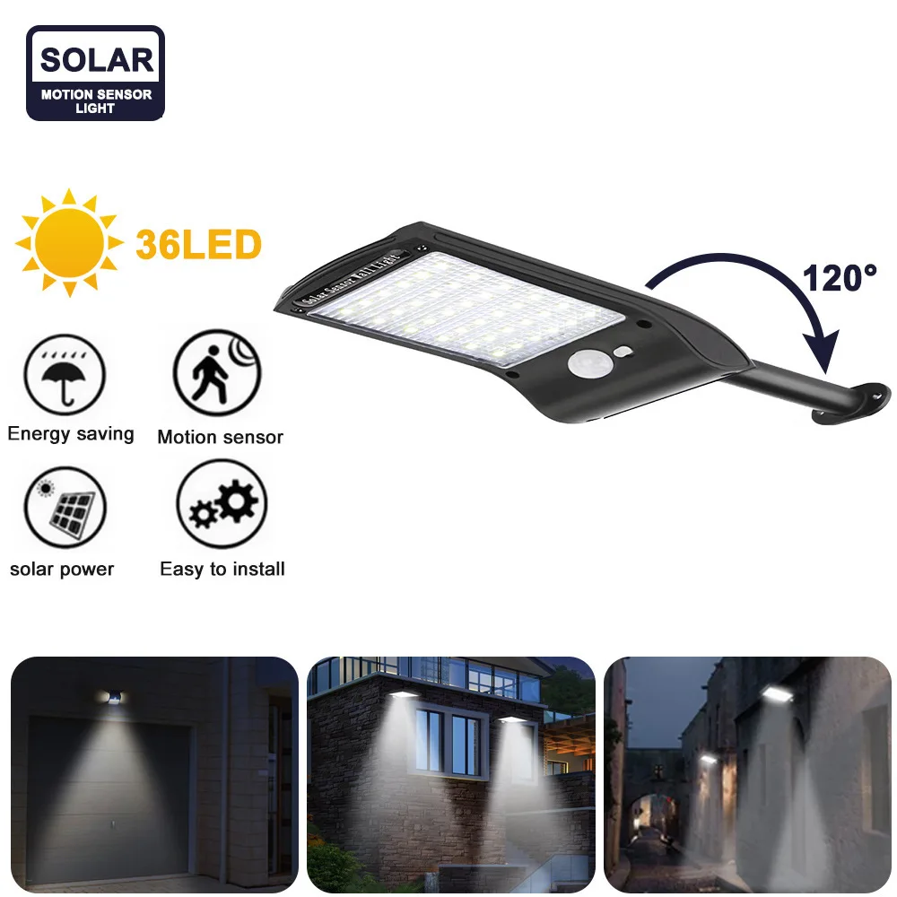 

36 LED Solar Light Wall Light Infrared Sensor PIR Motion Sensor IP65 Outdoor Wall Street Light Waterproof Light