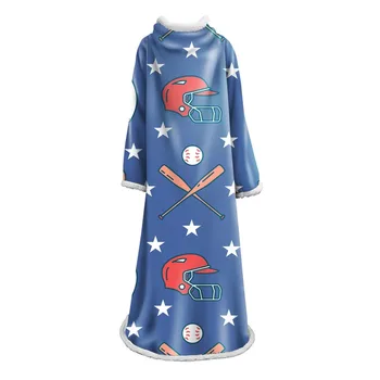 

Cartoon Cute Wearable Blanket with Sleeves Thick Warm Winter Big Cloak Warm Flannel Hooded Blanket for Adults Bathrobe Shawl