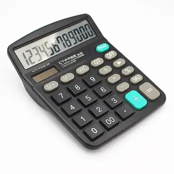 

12 Digit Desk Calculator Large Buttons Financial Business Accounting Tool M-28 Black color big size buttons