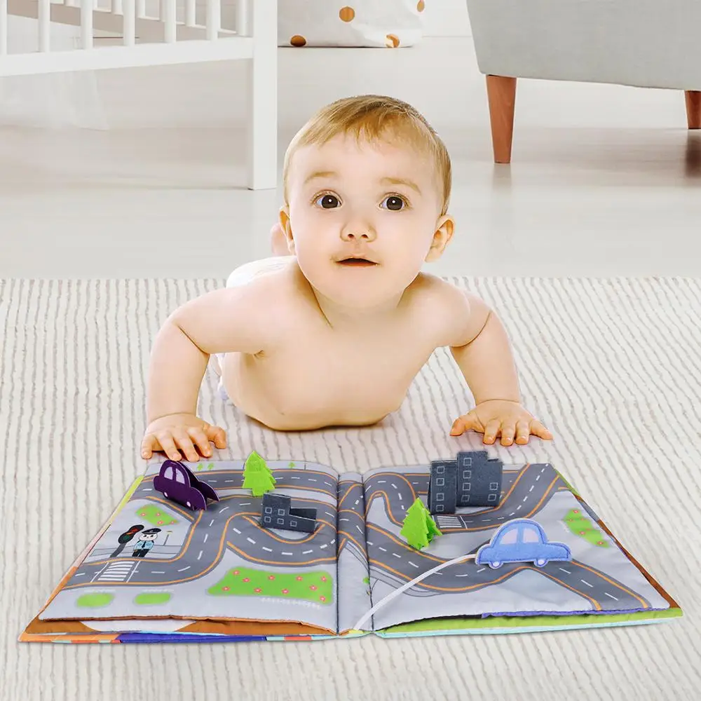 Новые игрушки для малышей мягкие тканевые книги 3D животные и транспортное