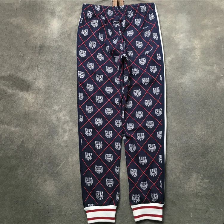 Высокая Новинка Высокая роскошь 19ss мужские леопардовые тигр кошка удобные Классические Пейсли 4 белые брюки, тренировочные брюки в повседневном стиле# E26 - Цвет: 2