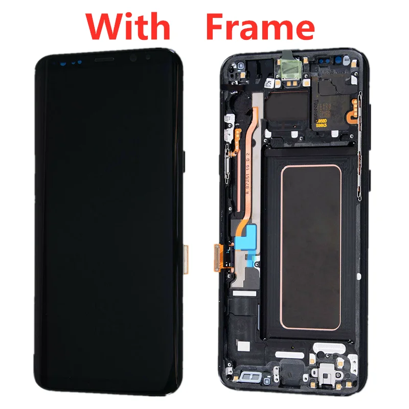 Original AMOLED Display with Burn Shadow For SAMSUNG Galaxy S8 G950F S8+ G955F PLUS LCD Display Touch Screen Replacement