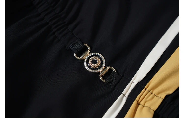 Размер L/XL/XXL женский эластичный пояс платье с коротким рукавом для женщин весна осень элегантные черные платья до колена 21311