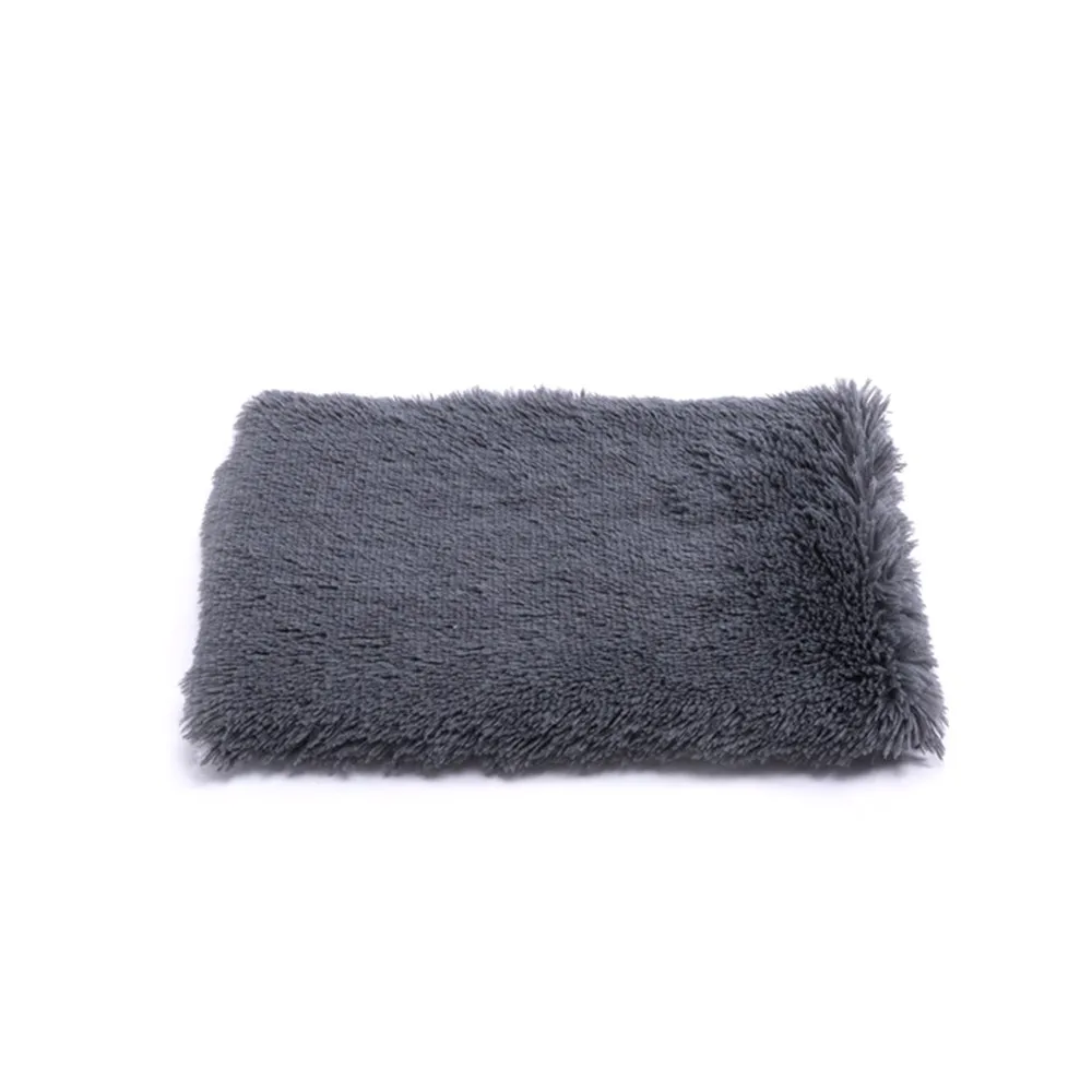 dark gray Матрац для кошек, пушистые длинные плюшевые одеяла для домашних животных, постельные Матрасы для собак и кошек, мягкие тонкие Чехлы для глубокого сна для зимней кровати, одеяла для использования - Цвет: dark gray