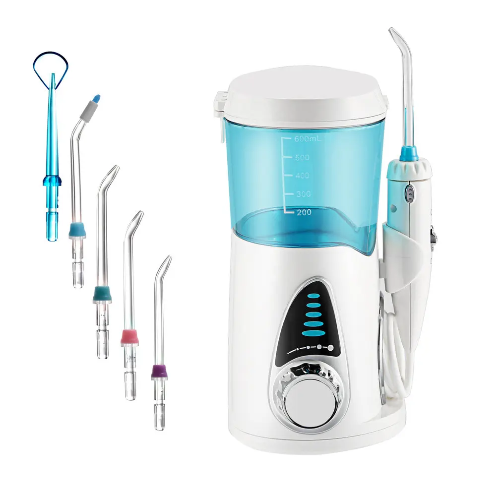 

Family Oral Irrigator Water Flosser Dental Care Quiet Design With 6 Multifunctional Tips for Improving Gum Health Easy to Use