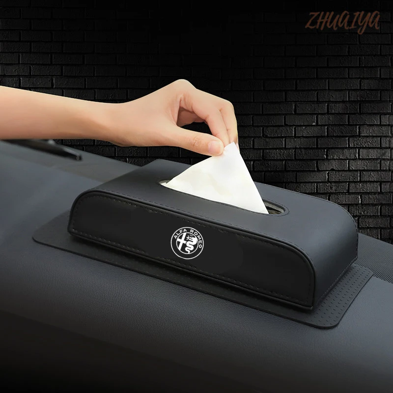 Free-shipping-original-Fashion-Car-Tissue-Box-Interior-Accessories-Tissue-Boxes-Black-PU-leather-Creative-design (2)