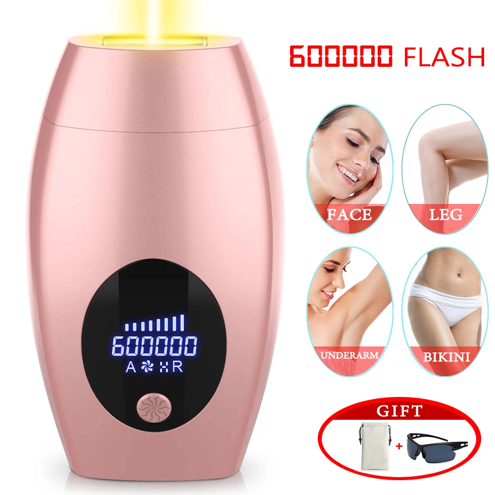 Online 600000 blinkt IPL Laser Epilierer Dauerhafte Haar Entfernung Gerät LED Ganze Körper Laser Haar Entferner Maschine
