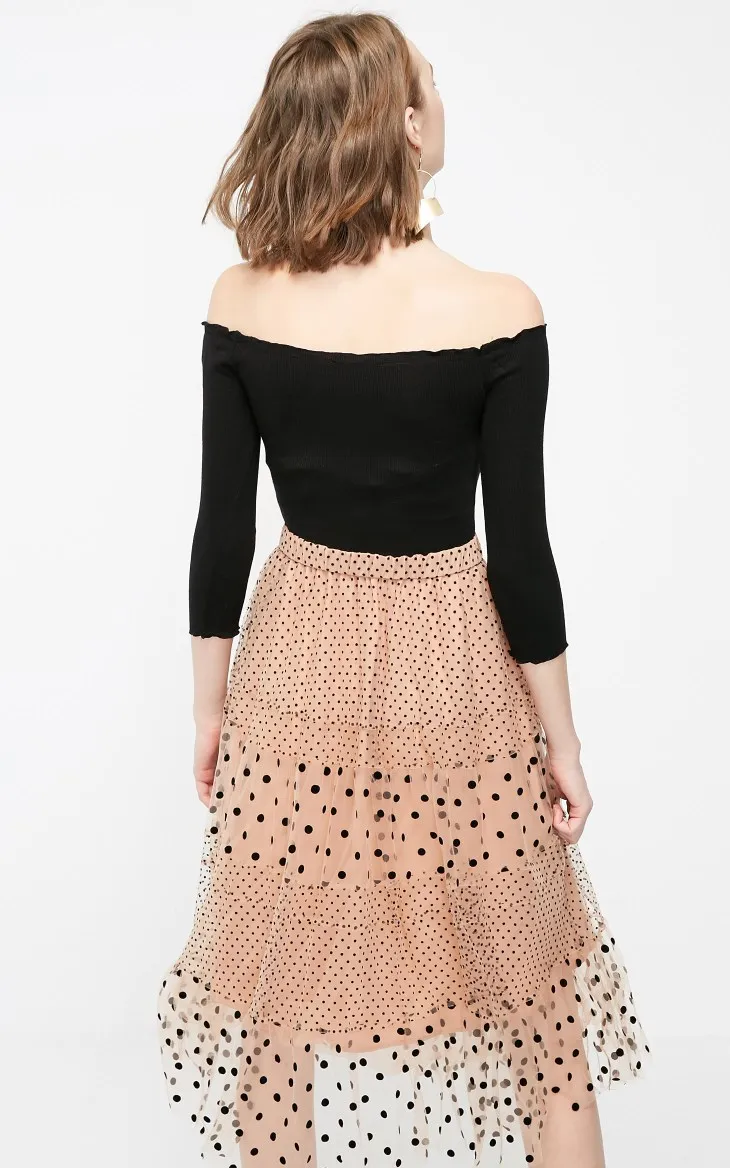 Vero Moda женское Прозрачное платье в горошек с открытыми плечами | 31917C544